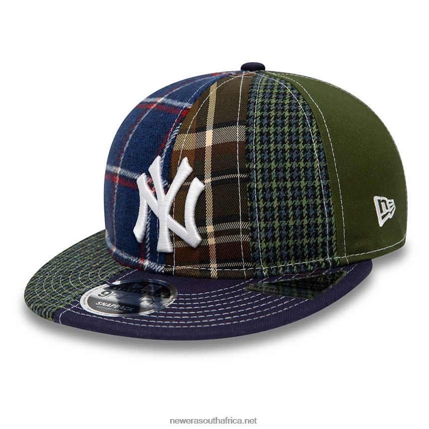 New York Yankees MLB Patch Panel Dark Green 9FIFTY Snapback Cap New Era TRBRBN1896