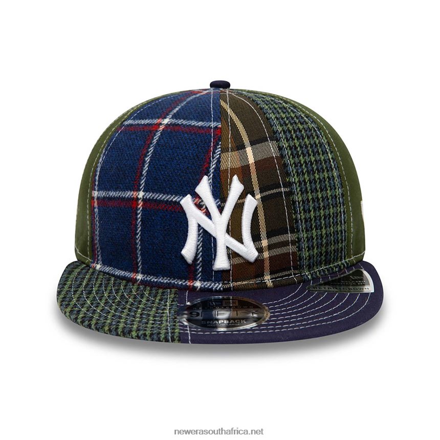 New York Yankees MLB Patch Panel Dark Green 9FIFTY Snapback Cap New Era TRBRBN1896
