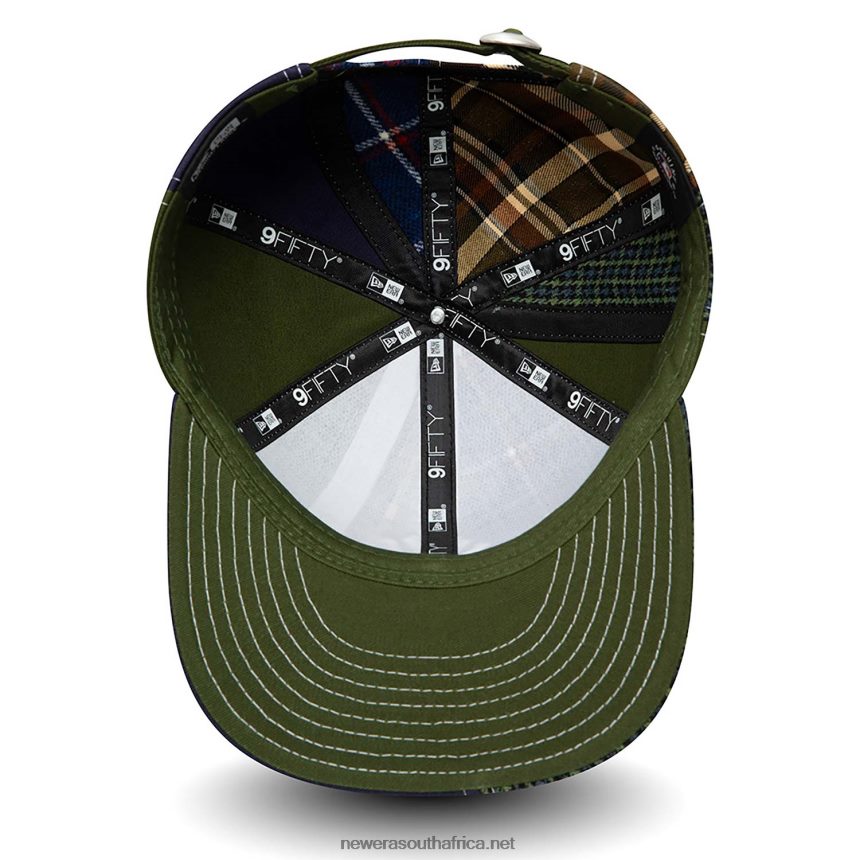 New York Yankees MLB Patch Panel Dark Green 9FIFTY Snapback Cap New Era TRBRBN1896