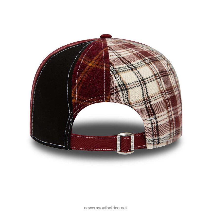 New York Yankees MLB Patch Panel Dark Red 9FIFTY Snapback Cap New Era TRBRBN1910