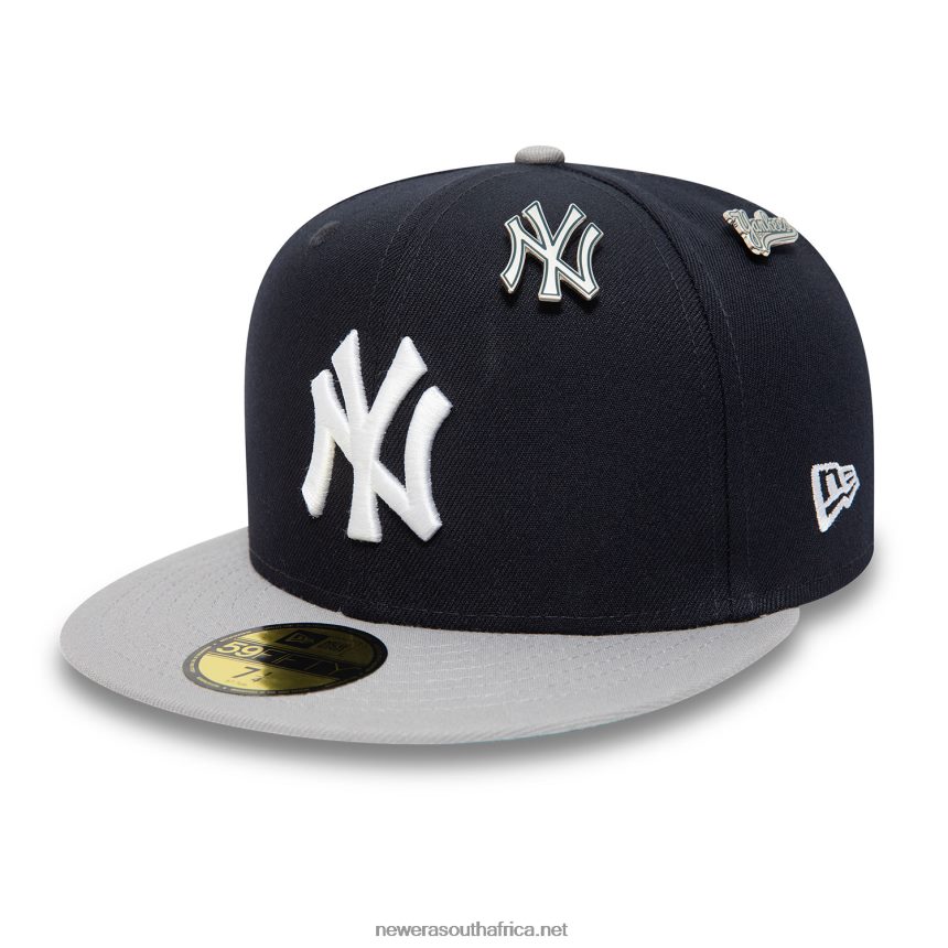 New York Yankees MLB Pin Badge Navy 59FIFTY Fitted Cap New Era TRBRBN1057