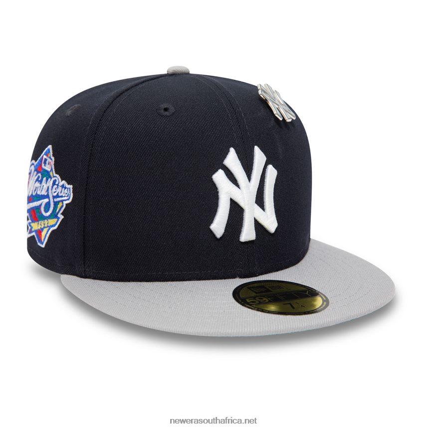 New York Yankees MLB Pin Badge Navy 59FIFTY Fitted Cap New Era TRBRBN1057