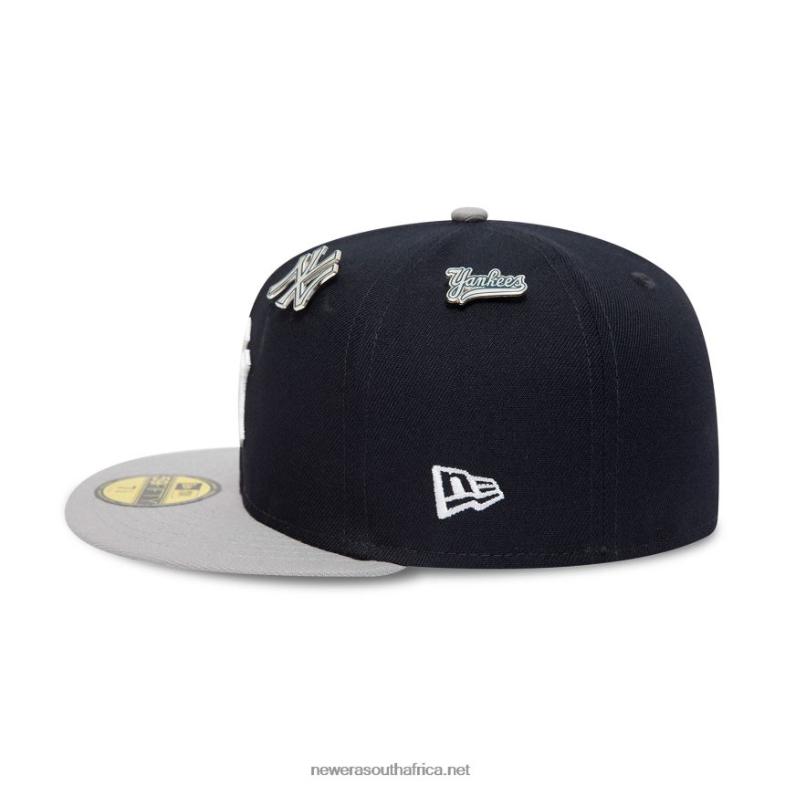 New York Yankees MLB Pin Badge Navy 59FIFTY Fitted Cap New Era TRBRBN1057
