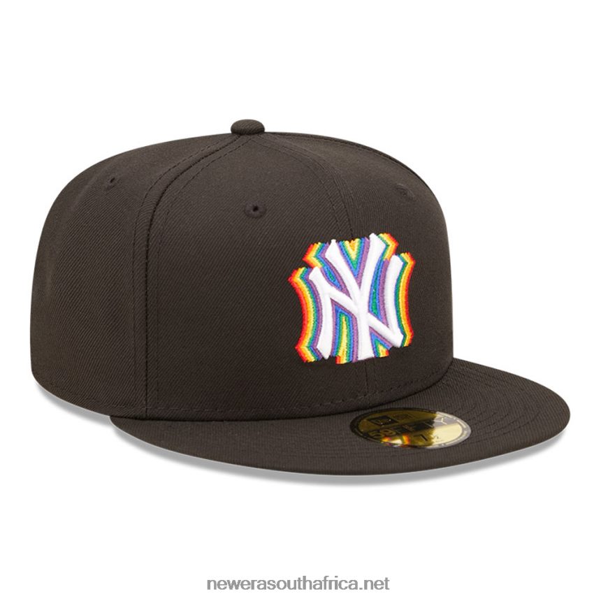 New York Yankees MLB Prismatic Black 59FIFTY Fitted Cap New Era TRBRBN728