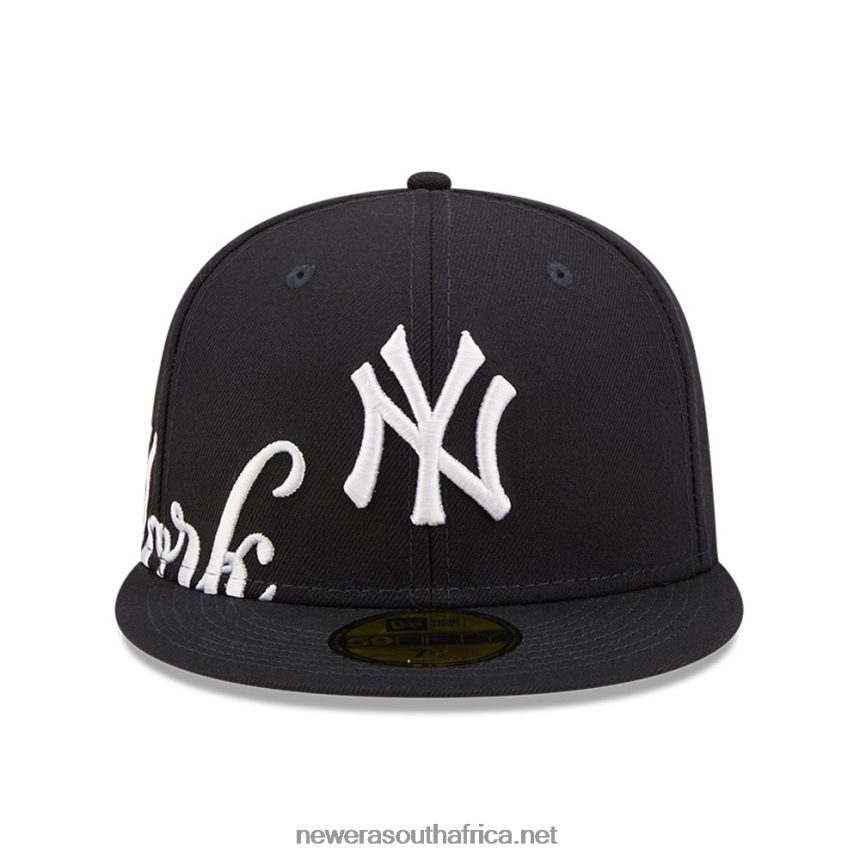 New York Yankees MLB Side Split Navy 59FIFTY Fitted Cap New Era TRBRBN119