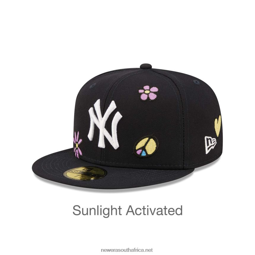 New York Yankees MLB Sunlight Pop Navy 59FIFTY Cap New Era TRBRBN301