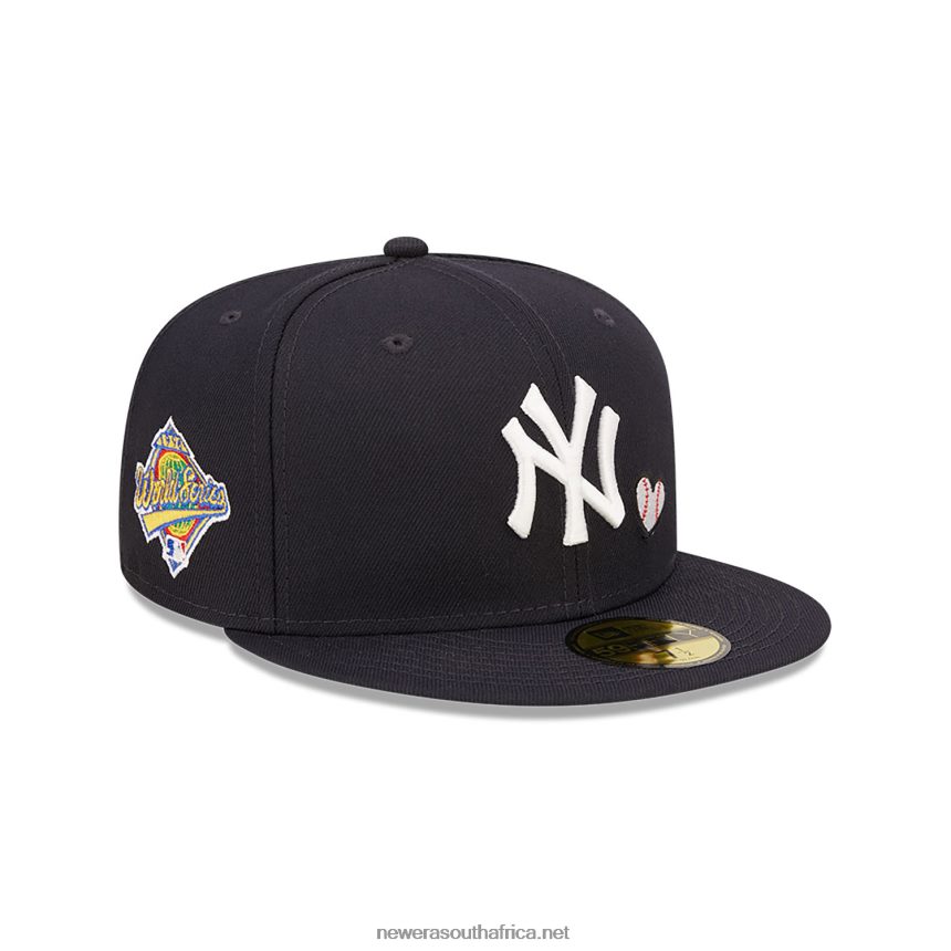 New York Yankees MLB Team Heart Blue 59FIFTY Fitted Cap New Era TRBRBN1250