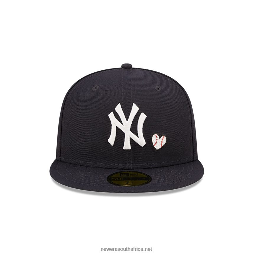 New York Yankees MLB Team Heart Blue 59FIFTY Fitted Cap New Era TRBRBN1250