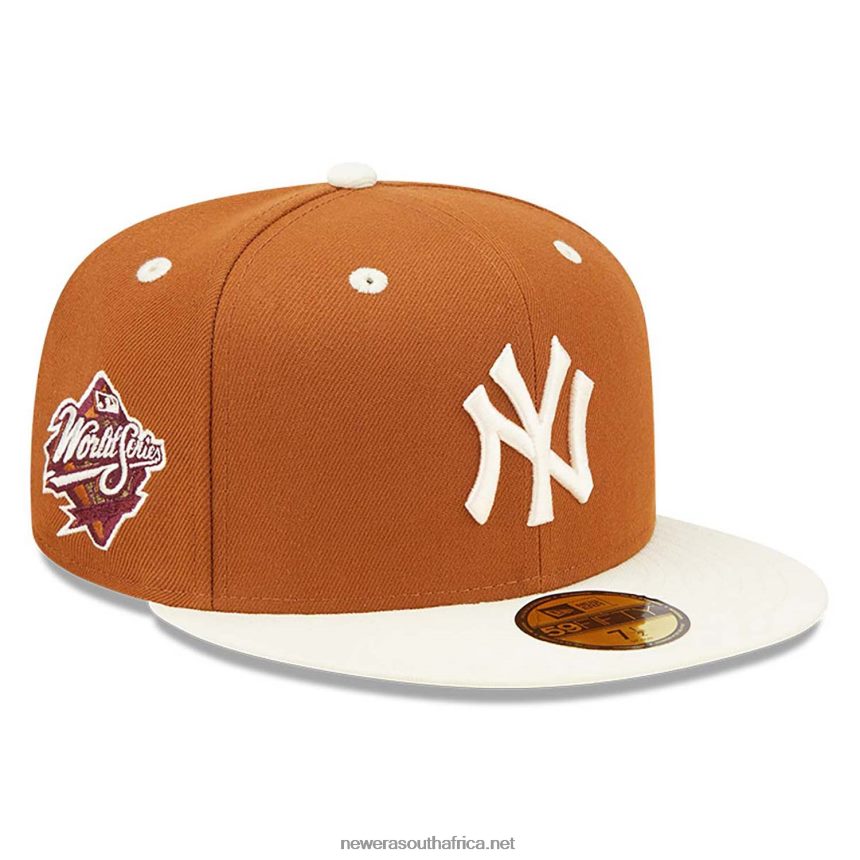 New York Yankees MLB World Series Trail Mix Brown 59FIFTY Fitted Cap New Era TRBRBN863
