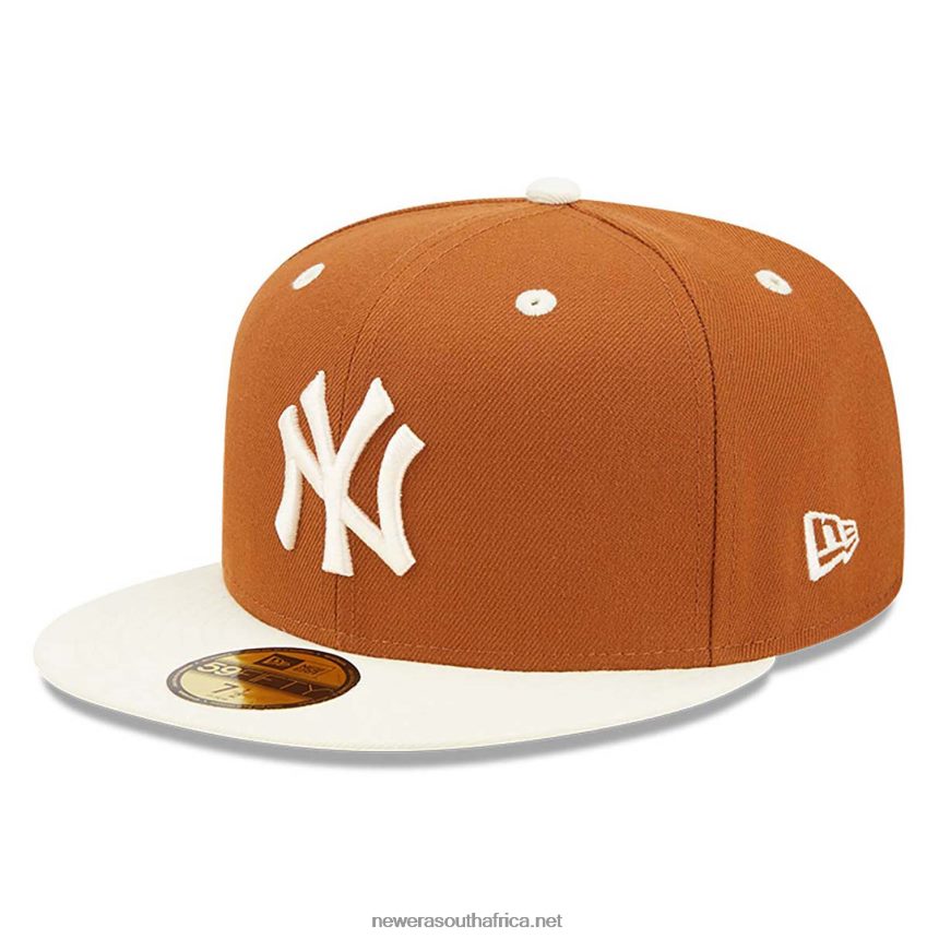 New York Yankees MLB World Series Trail Mix Brown 59FIFTY Fitted Cap New Era TRBRBN863