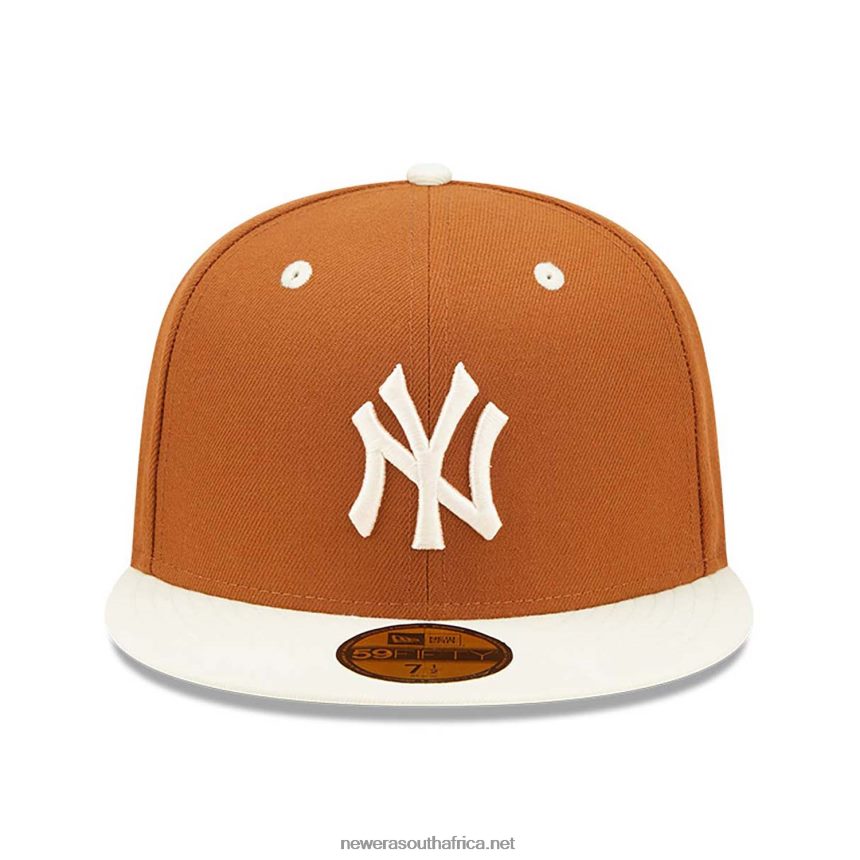 New York Yankees MLB World Series Trail Mix Brown 59FIFTY Fitted Cap New Era TRBRBN863