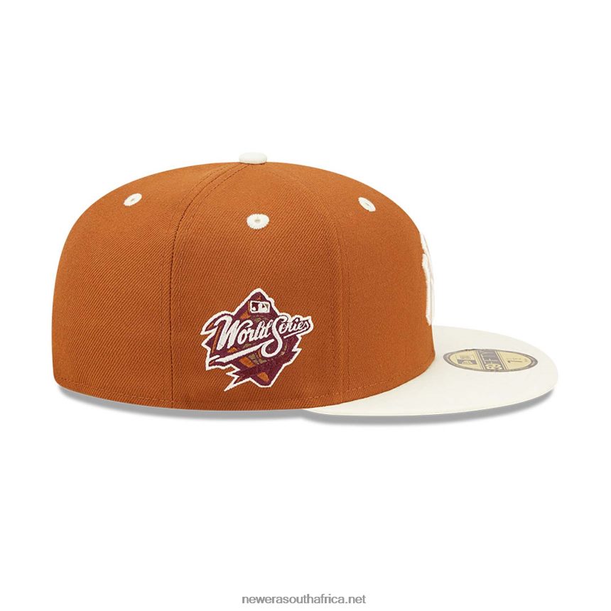 New York Yankees MLB World Series Trail Mix Brown 59FIFTY Fitted Cap New Era TRBRBN863