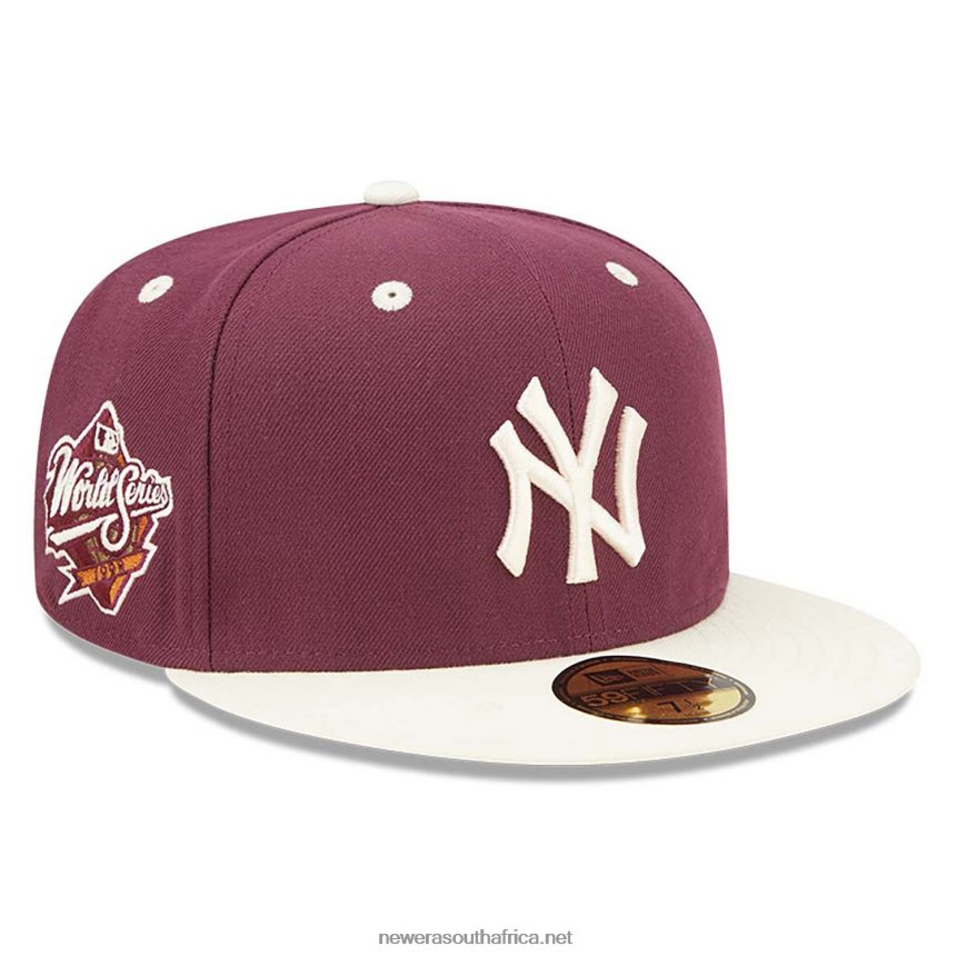 New York Yankees MLB World Series Trail Mix Red 59FIFTY Fitted Cap New Era TRBRBN923