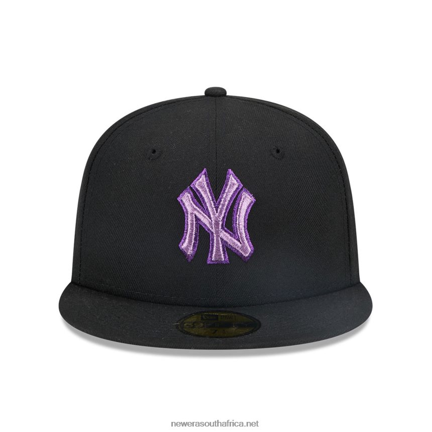New York Yankees Metallic Pop Black 59FIFTY Fitted Cap New Era TRBRBN190