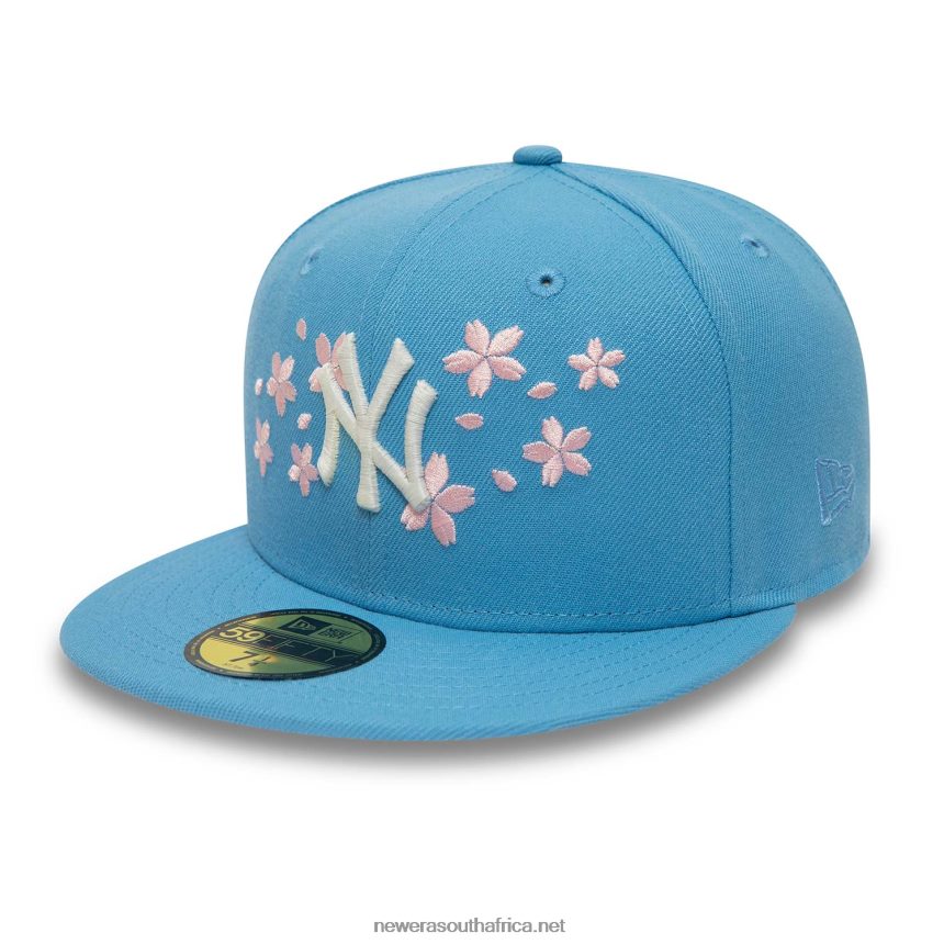 New York Yankees Pink Blossom Blue 59FIFTY Fitted Cap New Era TRBRBN1060