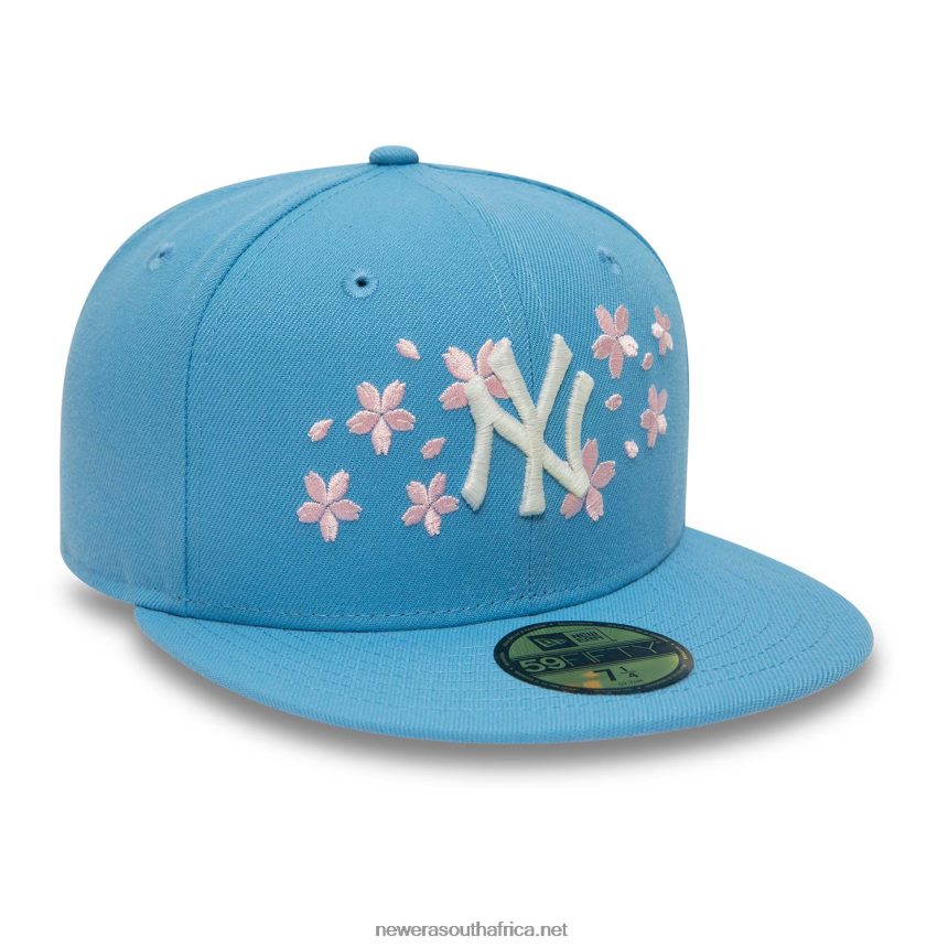 New York Yankees Pink Blossom Blue 59FIFTY Fitted Cap New Era TRBRBN1060