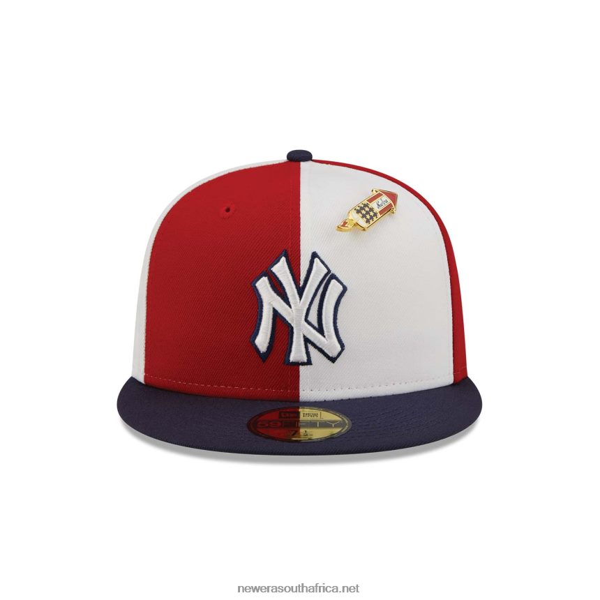 New York Yankees Pinwheel Americana Red 59FIFTY Fitted Cap New Era TRBRBN1372