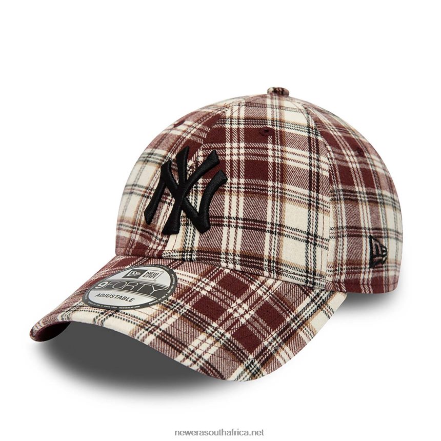 New York Yankees Plaid Camo Dark Purple 9FORTY Adjustable Cap New Era TRBRBN1619