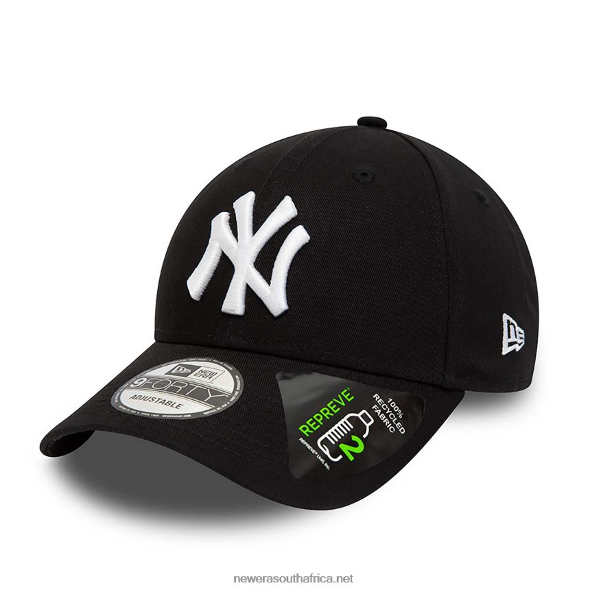 New York Yankees Repreve League Essential Black 9FORTY Adjustable Cap New Era TRBRBN1497