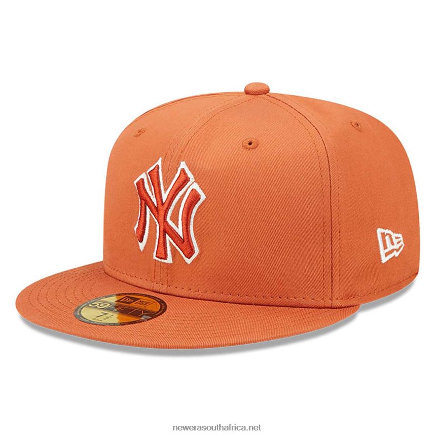 New York Yankees Team Outline Medium Brown 59FIFTY Fitted Cap New Era TRBRBN14