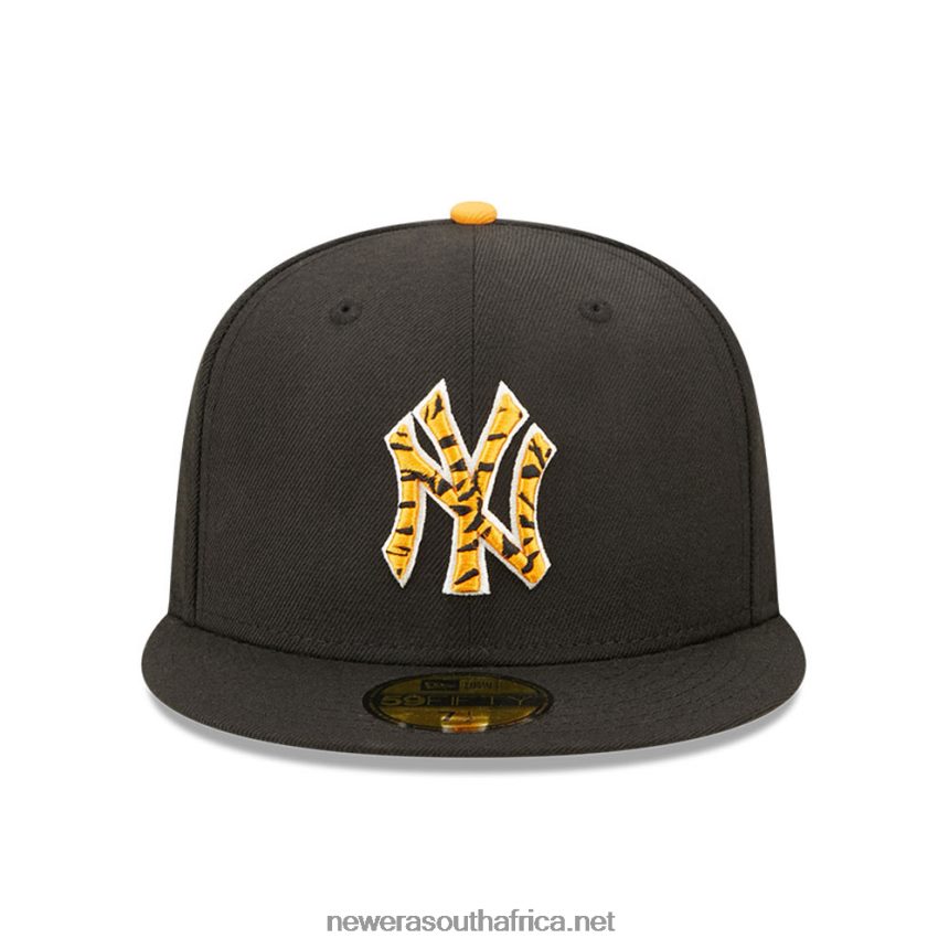New York Yankees Tiger Fill Black 59FIFTY Fitted Cap New Era TRBRBN306