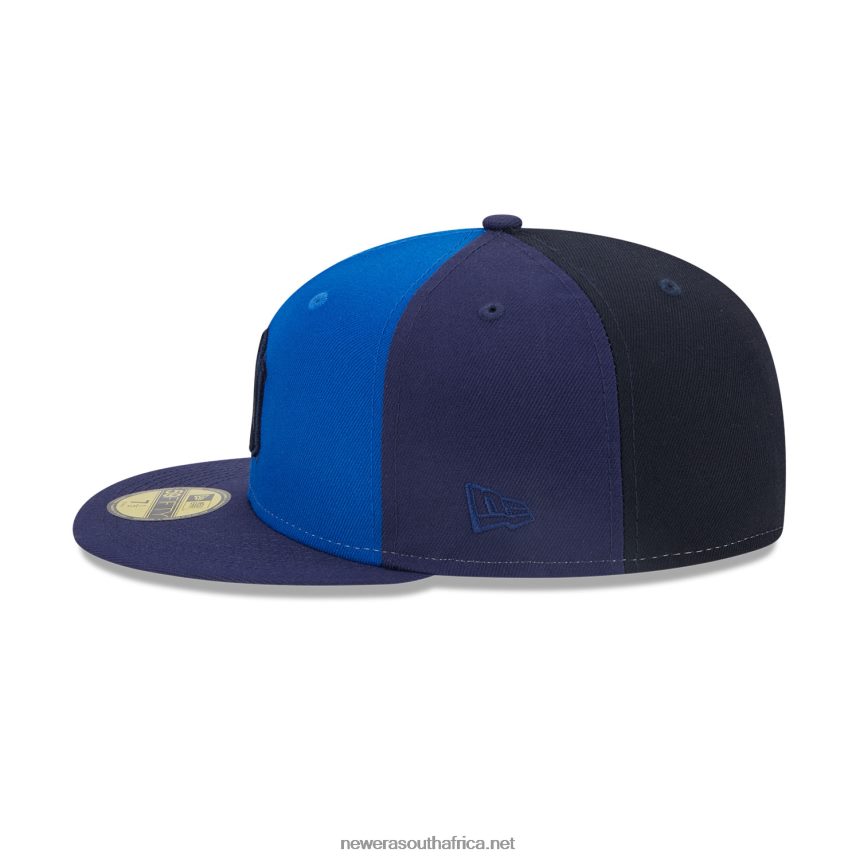 New York Yankees Tri Tone Team Blue 59FIFTY Fitted Cap New Era TRBRBN1038