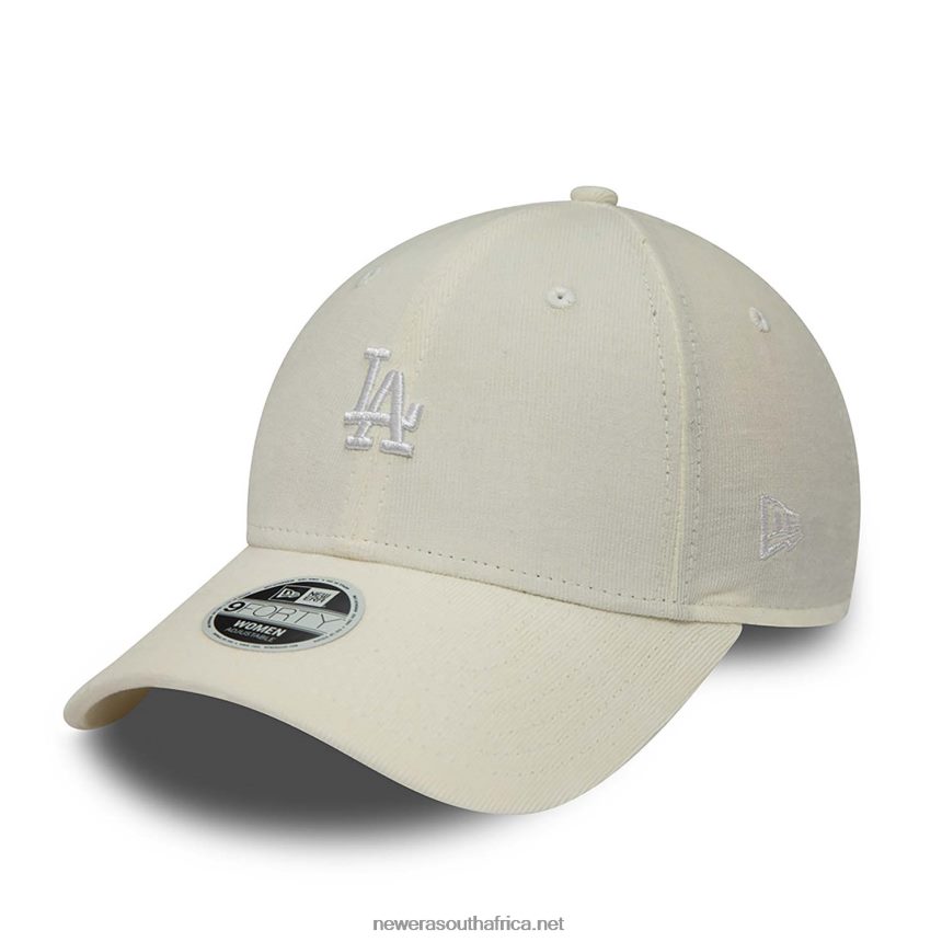 New York Yankees Womens Cord Mini Logo Light Beige 9FORTY Adjustable Cap New Era TRBRBN1700