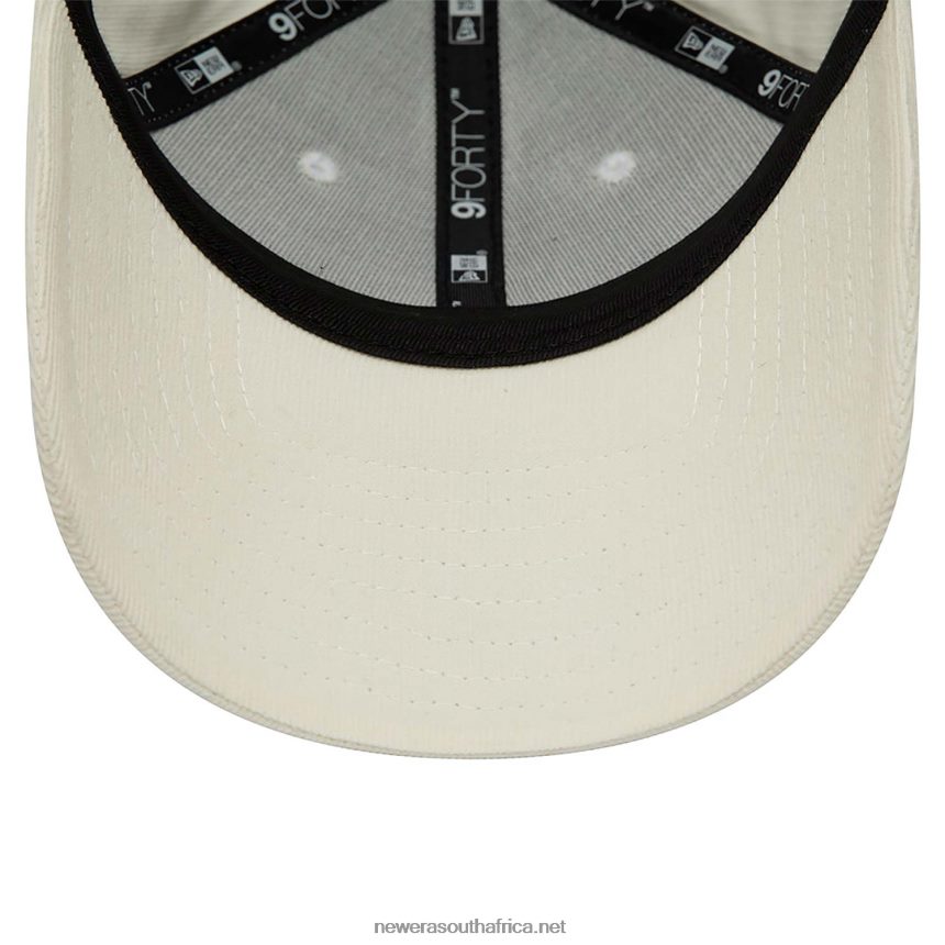 New York Yankees Womens Cord Mini Logo Light Beige 9FORTY Adjustable Cap New Era TRBRBN1700