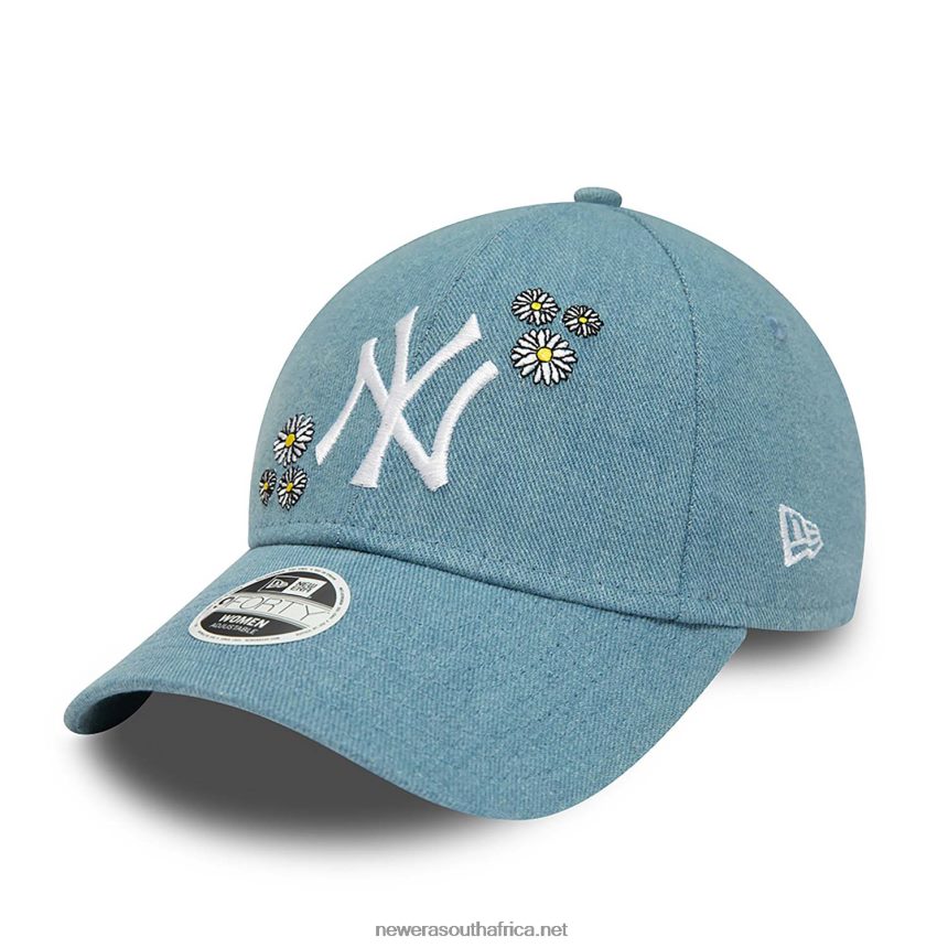 New York Yankees Womens Denim Blue 9FORTY Adjustable Cap New Era TRBRBN1694