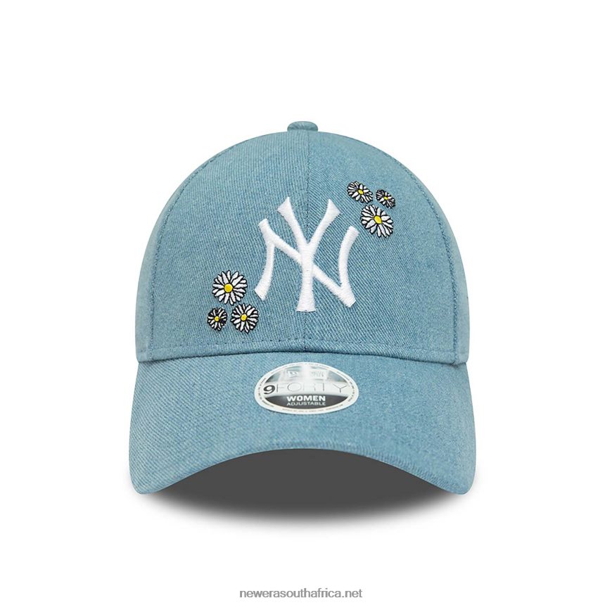 New York Yankees Womens Denim Blue 9FORTY Adjustable Cap New Era TRBRBN1694