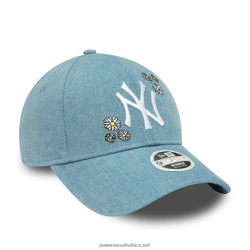New York Yankees Womens Denim Blue 9FORTY Adjustable Cap New Era TRBRBN1694