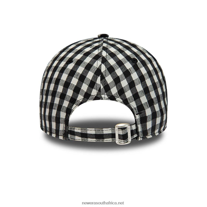 New York Yankees Womens Gingham Black 9FORTY Adjustable Cap New Era TRBRBN1728