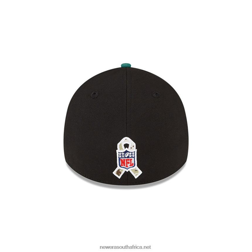 New Yorks Jets NFL Salute to Service Black 39THIRTY Stretch Fit Cap New Era TRBRBN2178