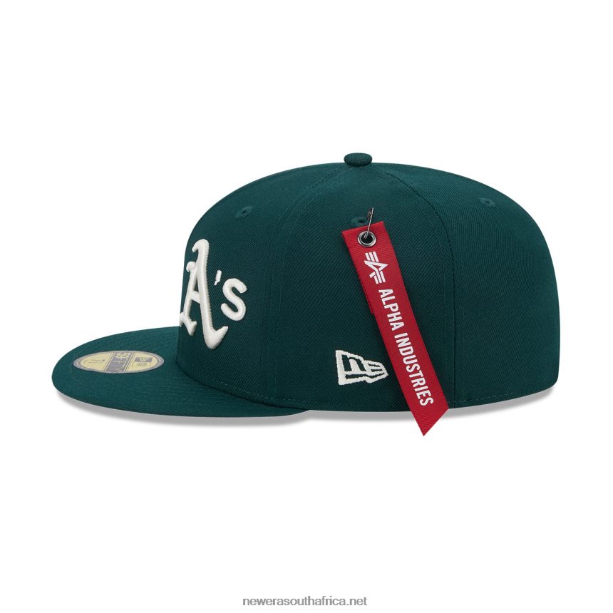 Oakland Athletics Alpha Industries X MLB Green 59FIFTY Fitted Cap New Era TRBRBN1036