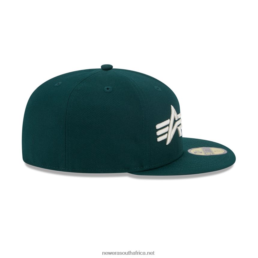 Oakland Athletics Alpha Industries X MLB Green 59FIFTY Fitted Cap New Era TRBRBN1036