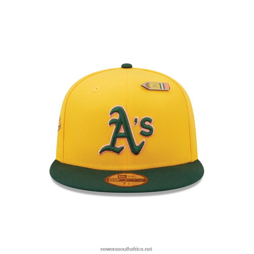 Oakland Athletics Back to School Yellow 59FIFTY Fitted Cap New Era TRBRBN1260