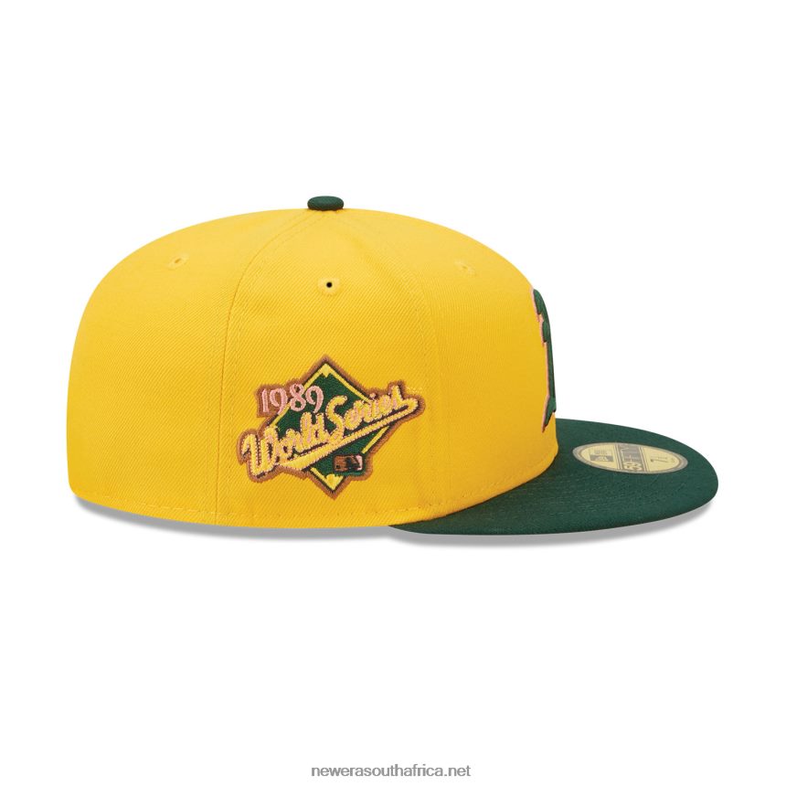 Oakland Athletics Back to School Yellow 59FIFTY Fitted Cap New Era TRBRBN1260