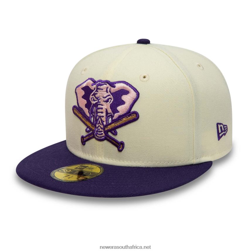 Oakland Athletics Chrome and Purple 59FIFTY Fitted Cap New Era TRBRBN313