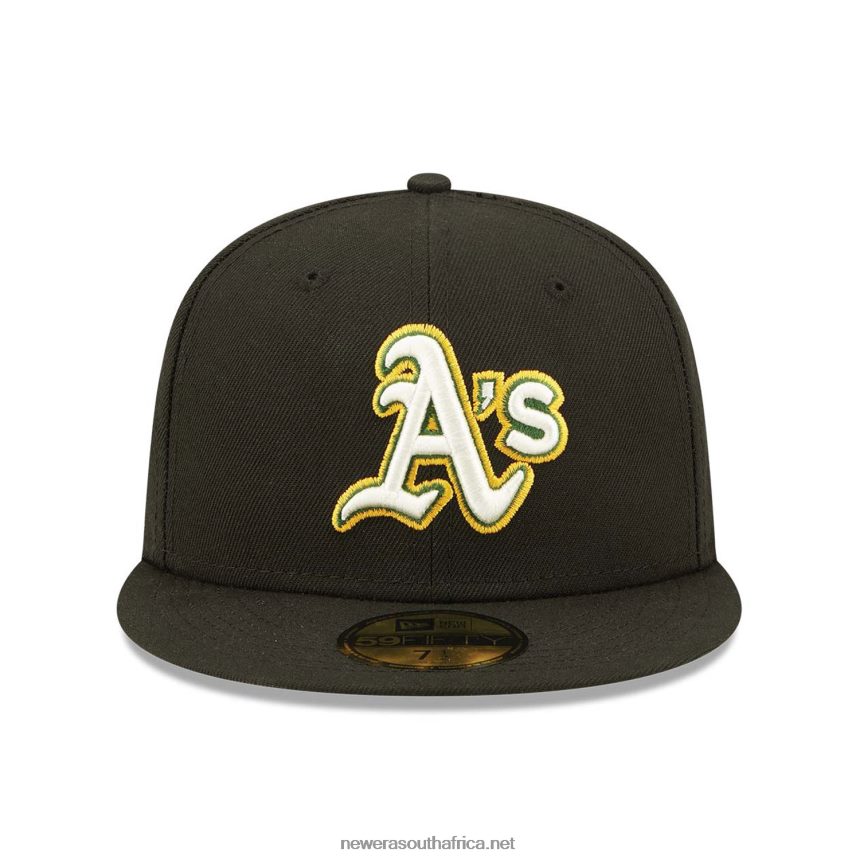 Oakland Athletics Citrus Pop Black 59FIFTY Fitted Cap New Era TRBRBN87