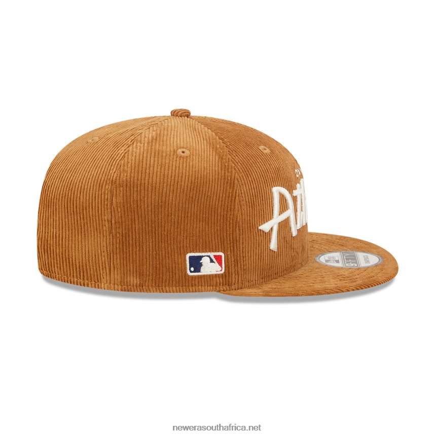 Oakland Athletics Cord Script Brown 9FIFTY Snapback Cap New Era TRBRBN1928