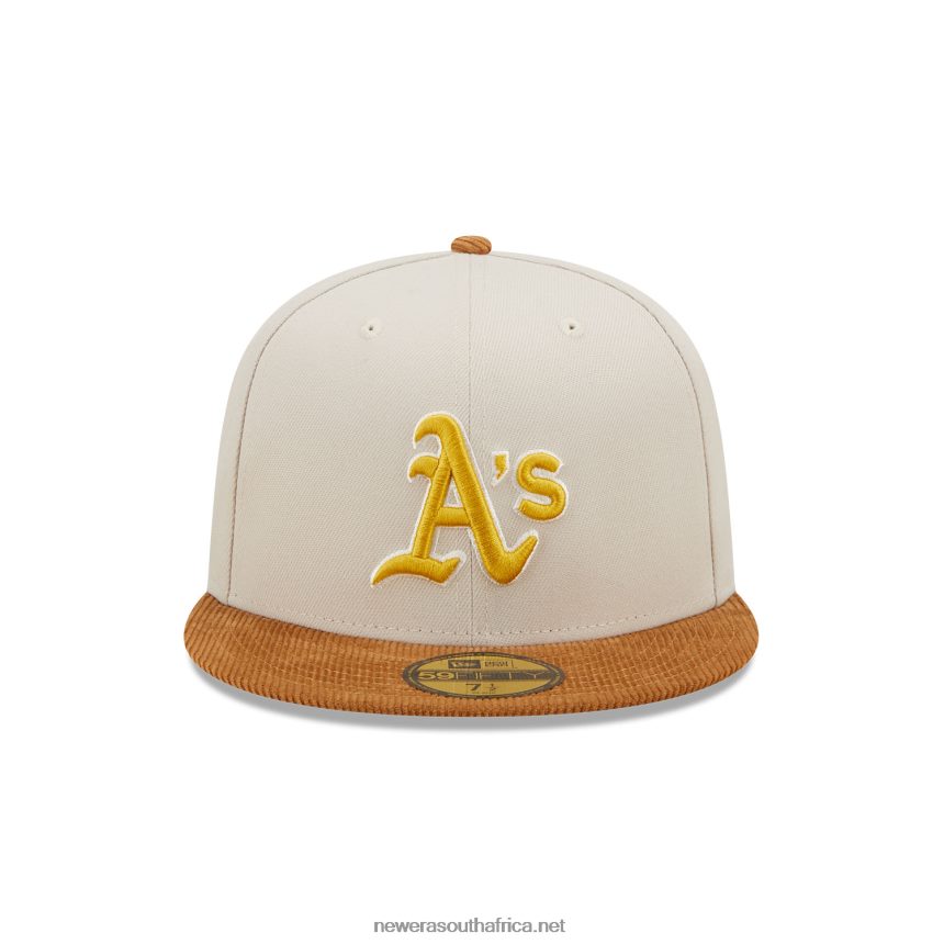 Oakland Athletics Cord Visor Stone 59FIFTY Fitted Cap New Era TRBRBN528