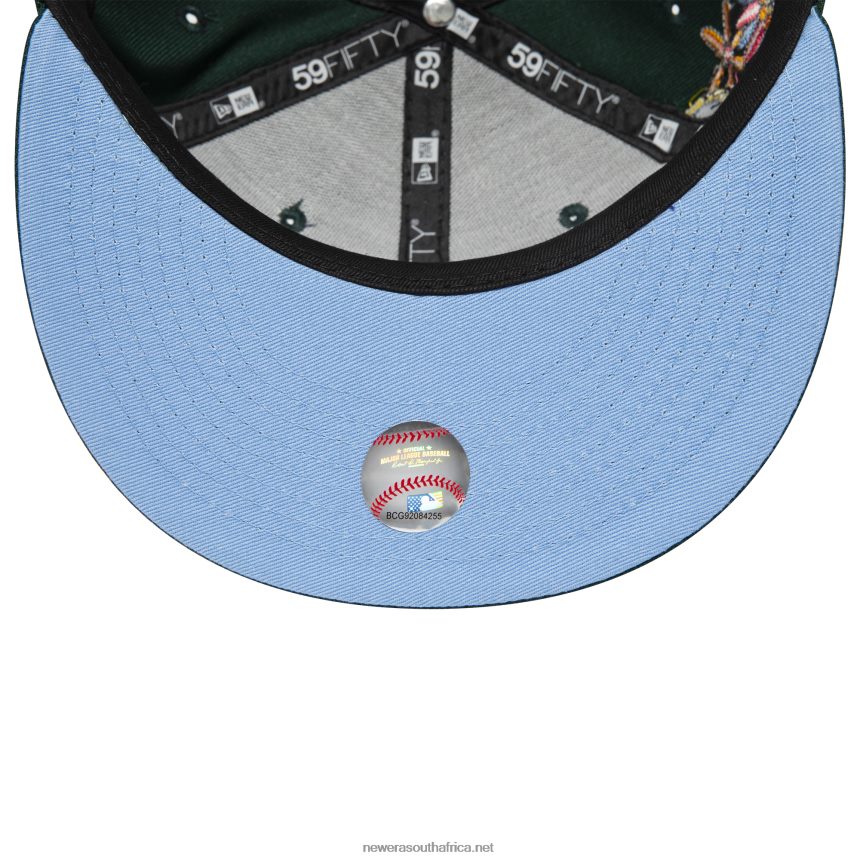 Oakland Athletics Groovy Dark Green 59FIFTY Fitted Cap New Era TRBRBN233