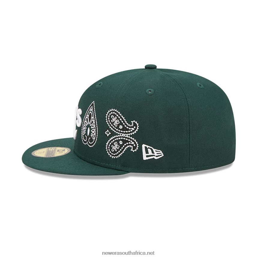 Oakland Athletics MLB All Over Print Paisley Green 59FIFTY Fitted Cap New Era TRBRBN438