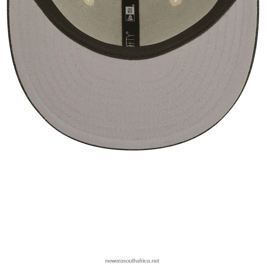 Oakland Athletics MLB Black Denim Chrome White 59FIFTY Fitted Cap New Era TRBRBN778