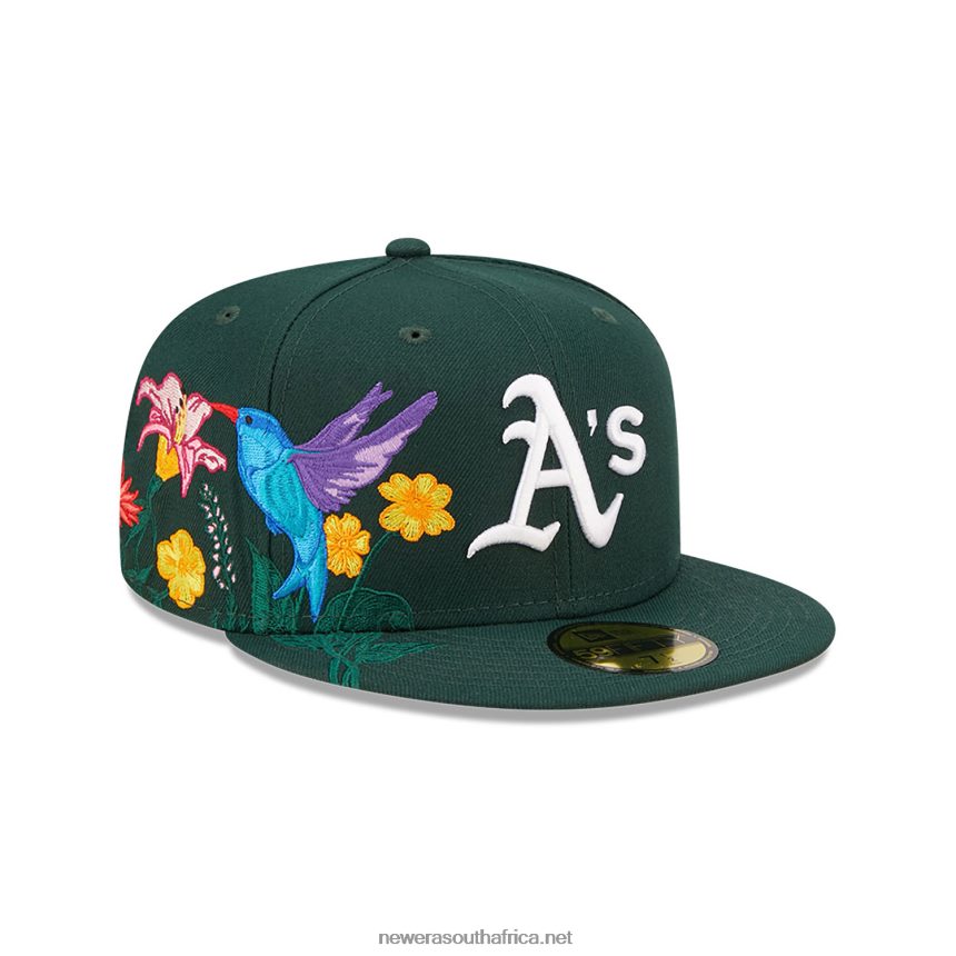 Oakland Athletics MLB Blooming Dark Green 59FIFTY Fitted Cap New Era TRBRBN1245