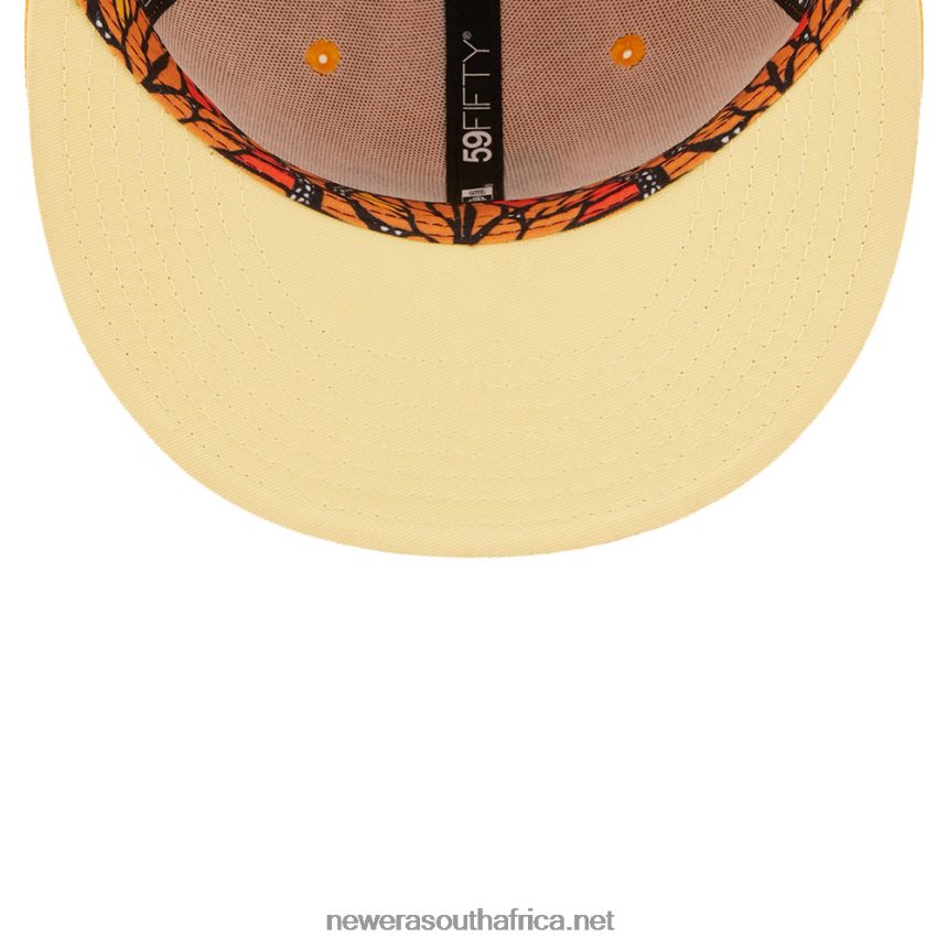 Oakland Athletics MLB Butterfly Yellow 59FIFTY Fitted Cap New Era TRBRBN619