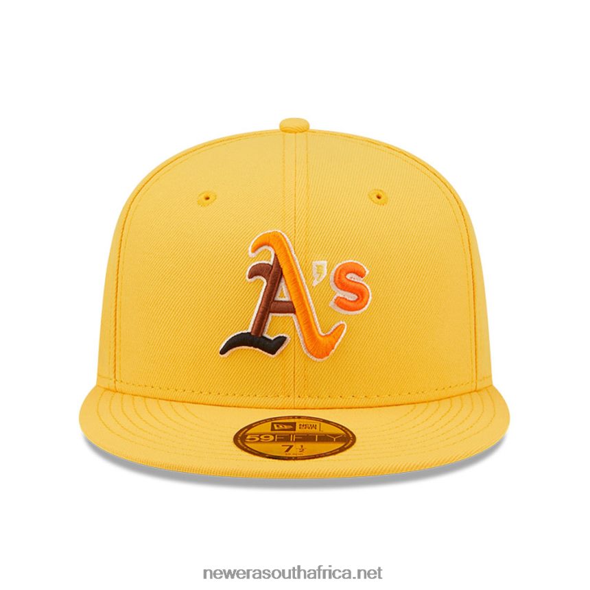 Oakland Athletics MLB Butterfly Yellow 59FIFTY Fitted Cap New Era TRBRBN619
