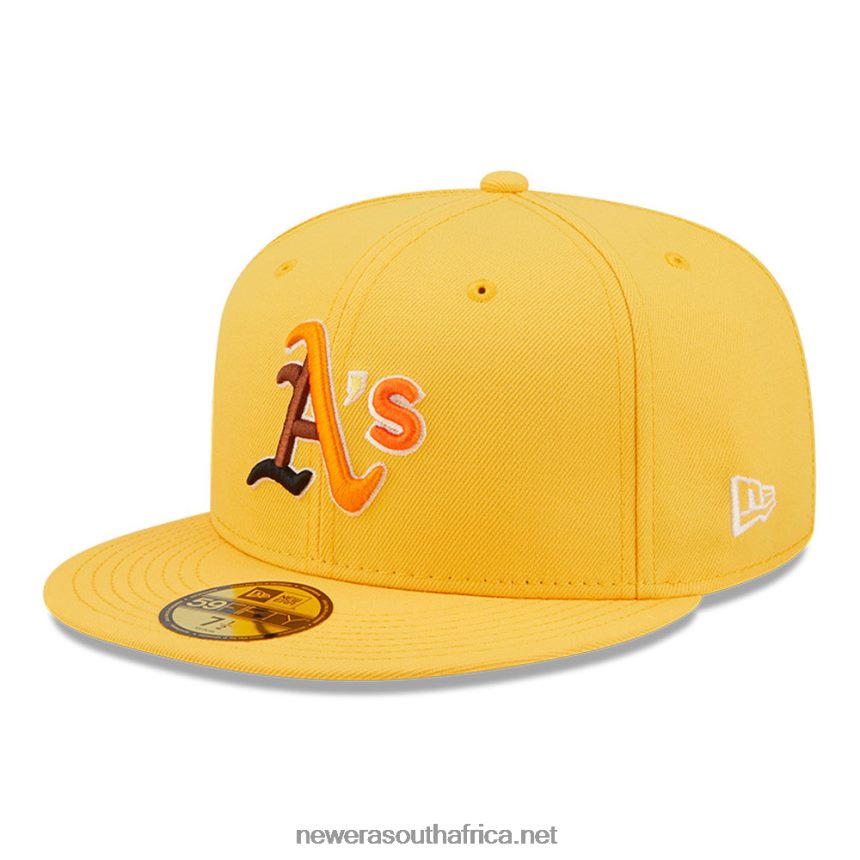 Oakland Athletics MLB Butterfly Yellow 59FIFTY Fitted Cap New Era TRBRBN619