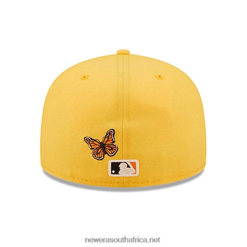 Oakland Athletics MLB Butterfly Yellow 59FIFTY Fitted Cap New Era TRBRBN619