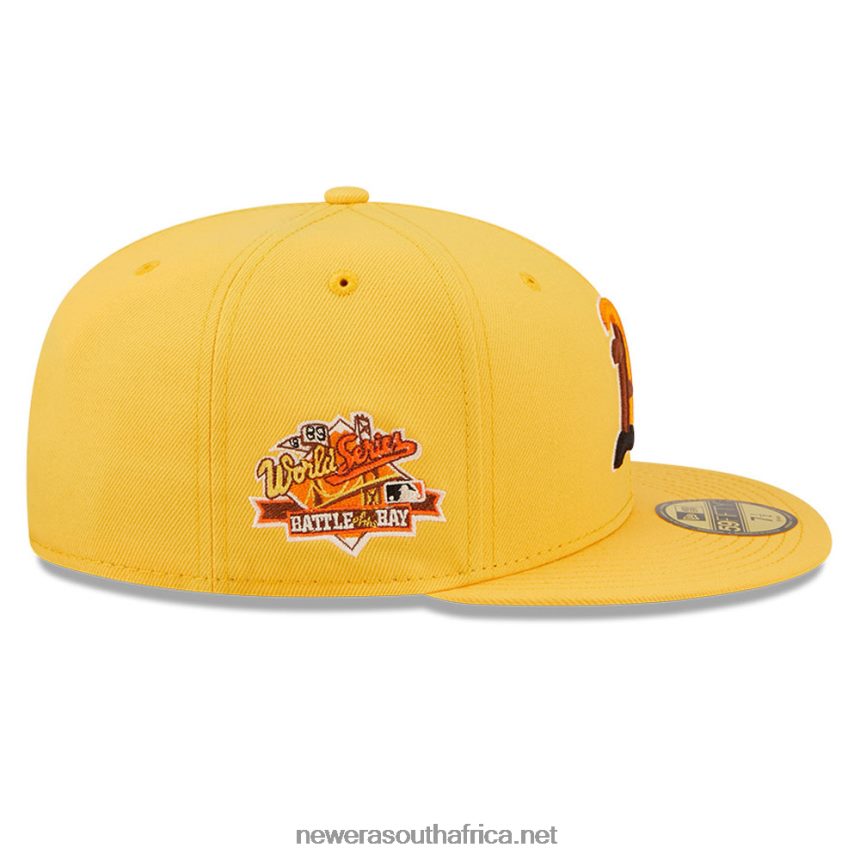 Oakland Athletics MLB Butterfly Yellow 59FIFTY Fitted Cap New Era TRBRBN619